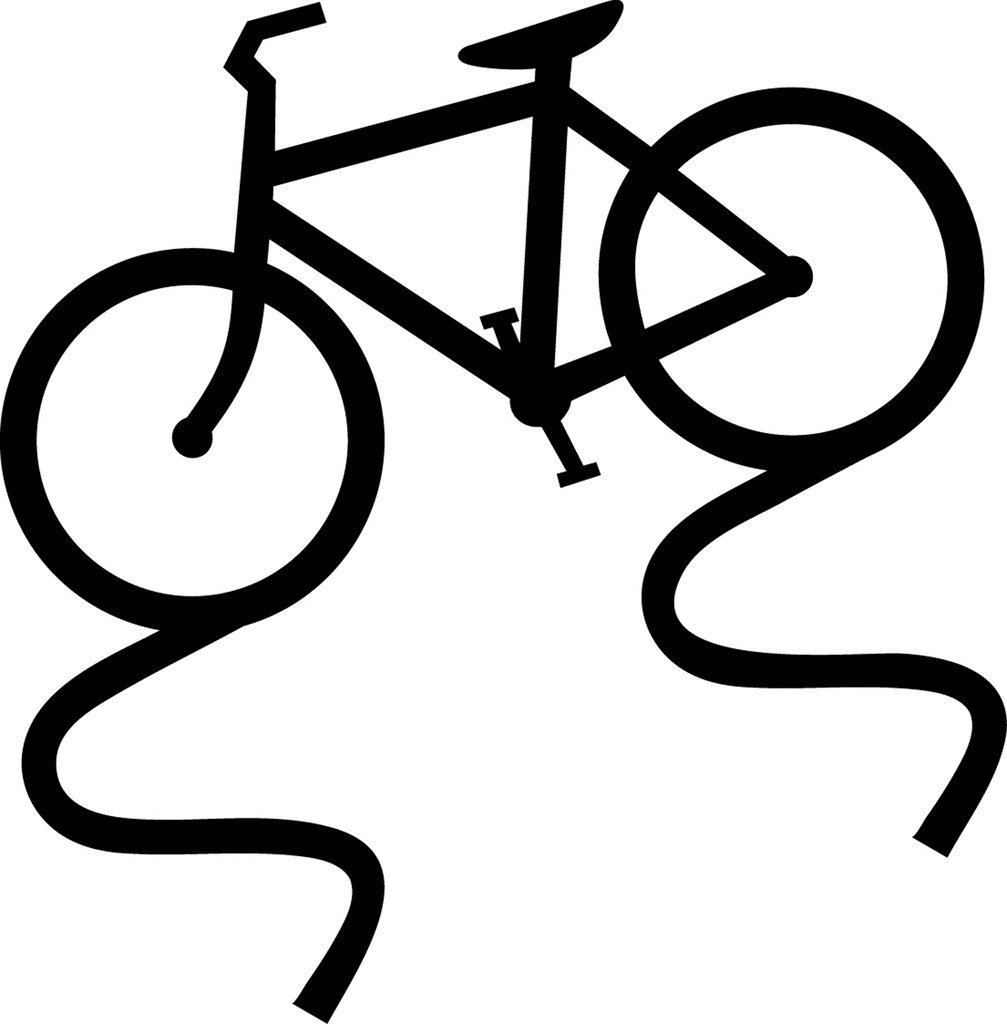 Bicycle Surface Condition Warning Silhouette   Clipart Etc