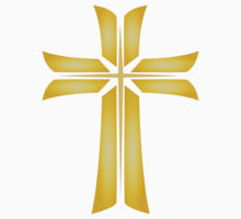 Golden Cross Christian Religious Symbol Kids Clothes