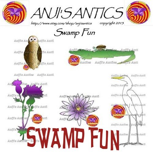 Graphic Sets   Anji S Antics Graphics   Swamp Fun Clipart Graphics
