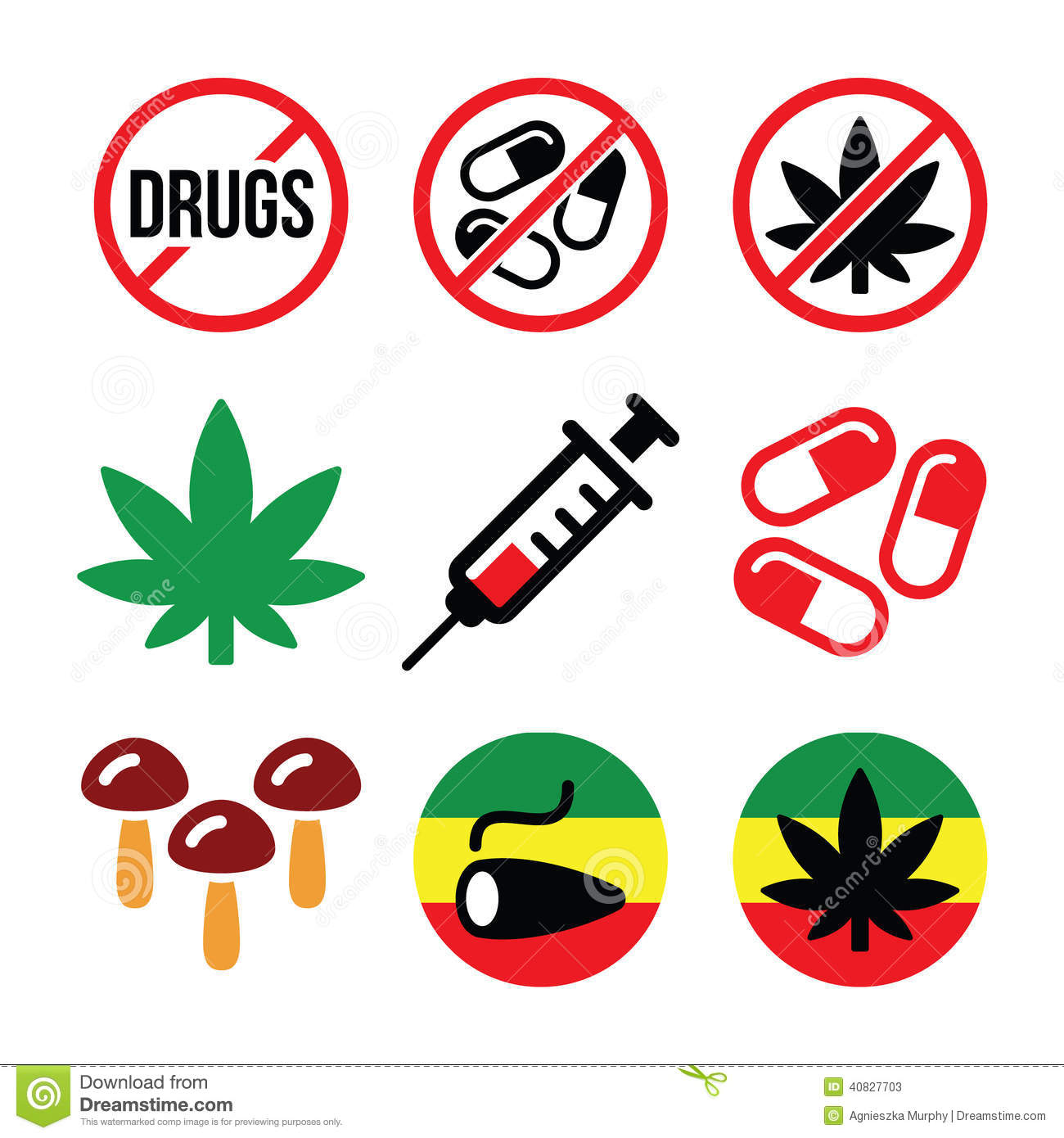 Teenager Taking Illegal Drugs Clipart