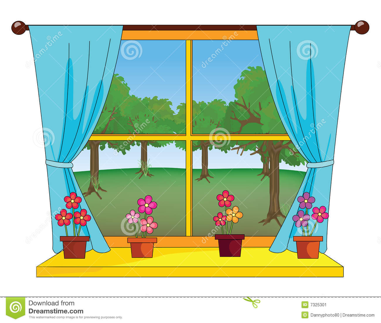 View Through A Window Stock Image   Image  7325301