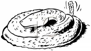 White Rattlesnake Shaking Its Rattle   Royalty Free Clipart Picture