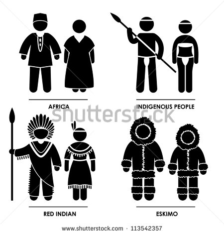   Africa Indigenous People Red Indian Eskimo Man Woman People    