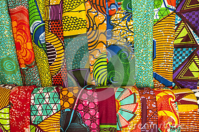 African Fabrics From Ghana West Africa Stock Photo   Image  39160924