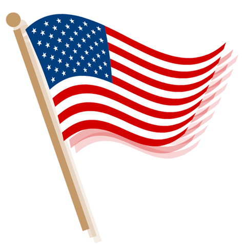 American Flag Clip Art    Waving Waves