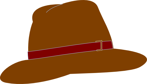 Brown Fedora Hat Clip Art At Clker Com   Vector Clip Art Online