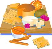 Cheeses W Crackers And Fruit
