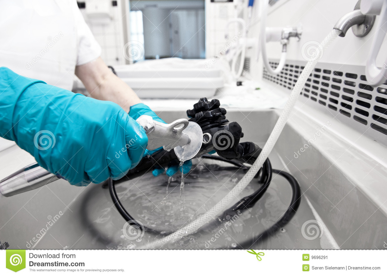 Cleaning Hospital Equipment Stock Image   Image  9696291