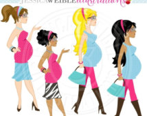 Clipart   Commercial Use Ok   Diva Pregnant Woman Clipart Glamorous