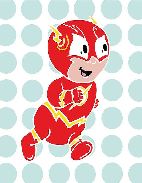 Flash Baby Superhero Nursery Art Print Sweetbirchprints Etsy