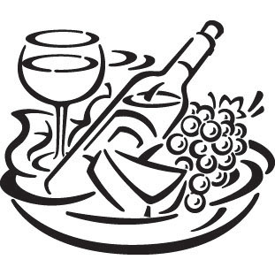 Fruit Wine And Cheese Stock Illustration Image