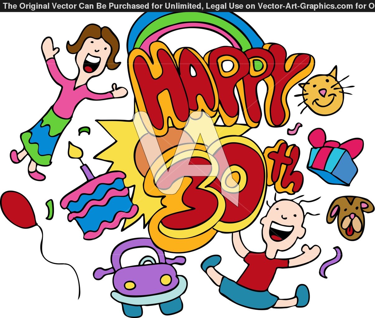 Happy 30th Birthday Clip Art Images Pin Vector Graphics Of Happy 30th