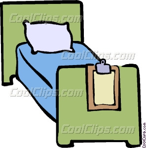 Hospital Bed Vector Clip Art