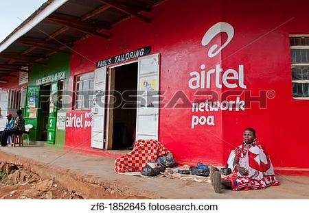 Kenya Africa Namanga Border Town Stores And Shops With Local People In    