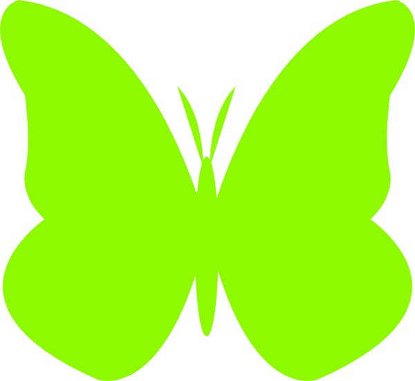 Lime Green Butterfly Clip Art At Clker Com   Vector Clip Art Online