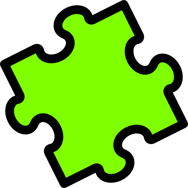 Lime Puzzle Piece Clip Art At Clker Com   Vector Clip Art Online