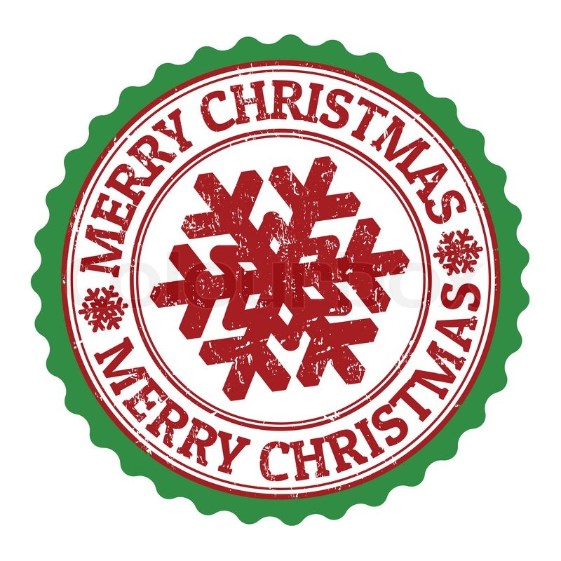 Merry Christmas Grunge Rubber Stamp On White Background Vector    