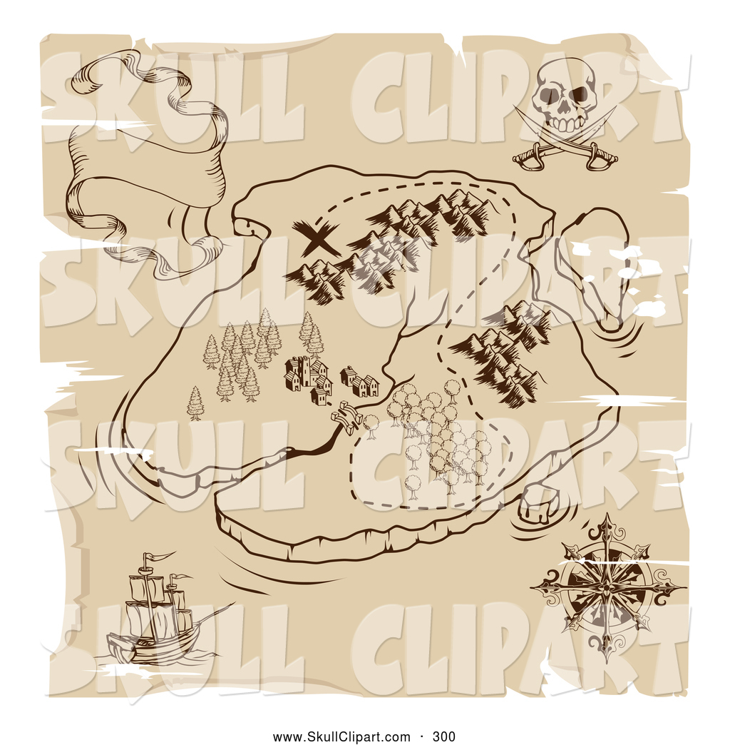Of A Old Valuable Hidden Pirate Island Treasure Map By Geo Images