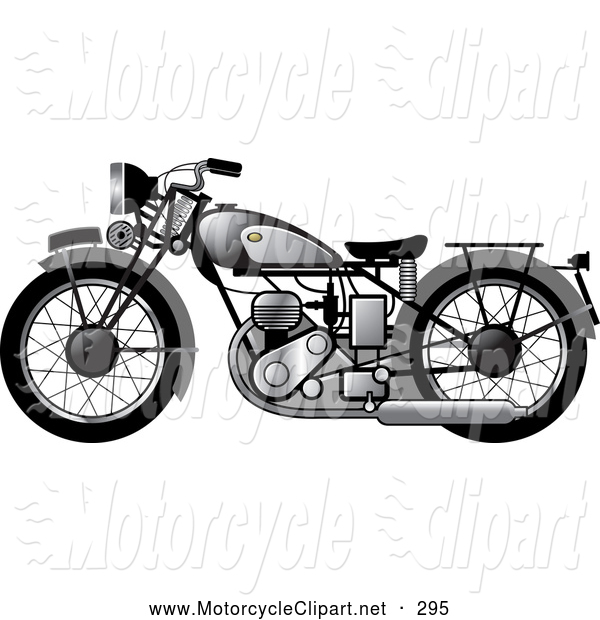 Of A Silver Vintage Motorcycle Motorcycle Clip Art Lal Perera