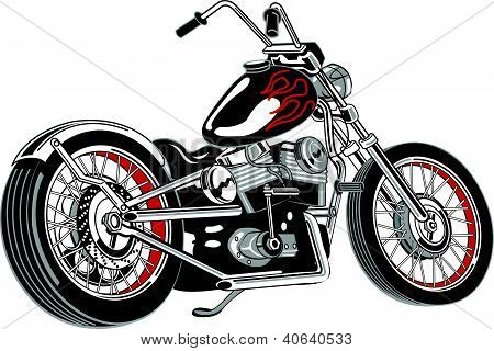 Picture Or Photo Of Motorcycle Clipart Of A Custom Or Vintage Chopper