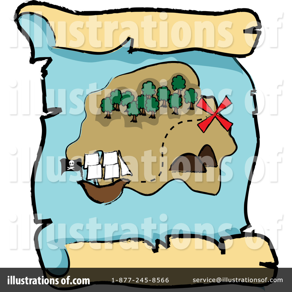 Royalty Free Rf Treasure Map Clipart Illustration By Pams Clipart