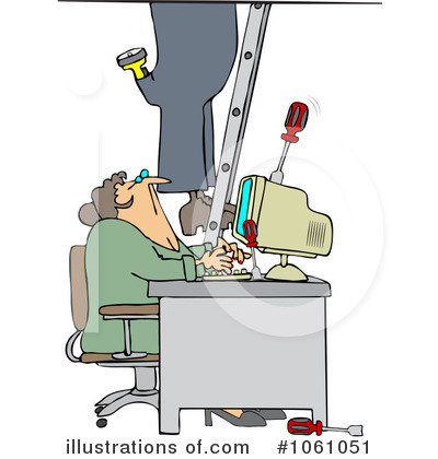 Royalty Free  Rf  Worker Clipart Illustration By Dennis Cox   Stock