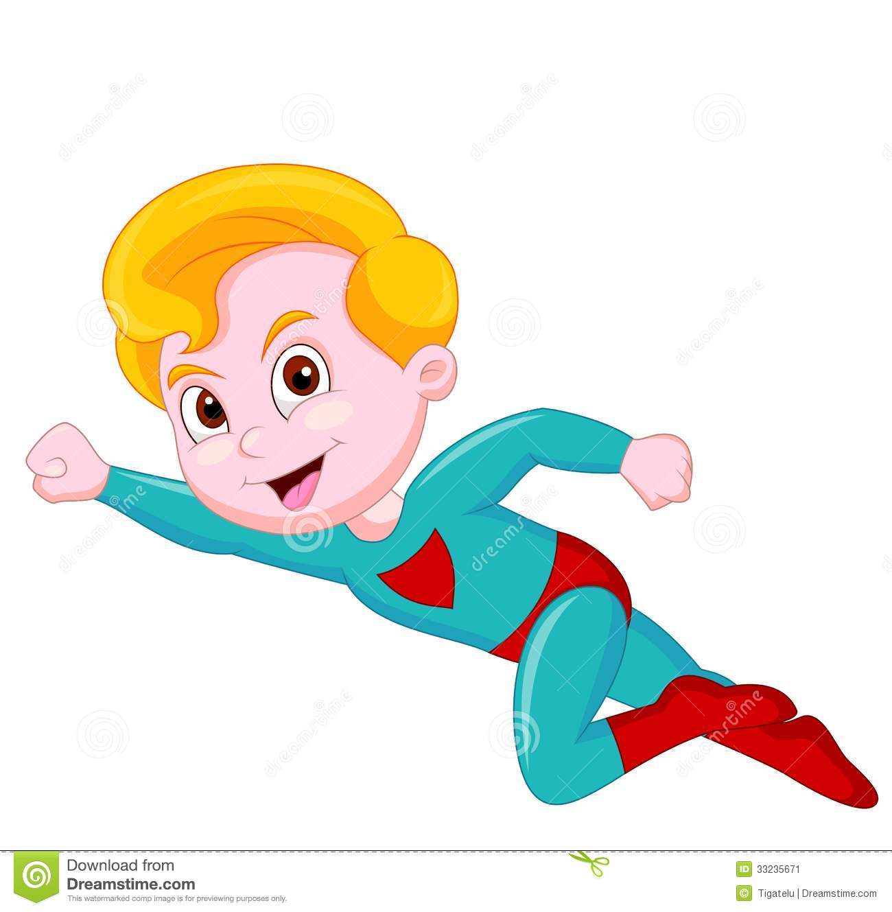 Superhero Kid Cartoon Stock Image   Image  33235671