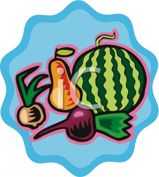 Variety Fruit Vegetables And Cheese Royalty Free Clipart   Jobspapa