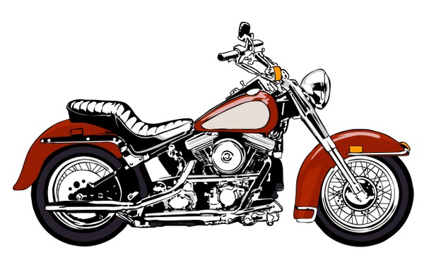 Vintage Motorcycle Clip Art