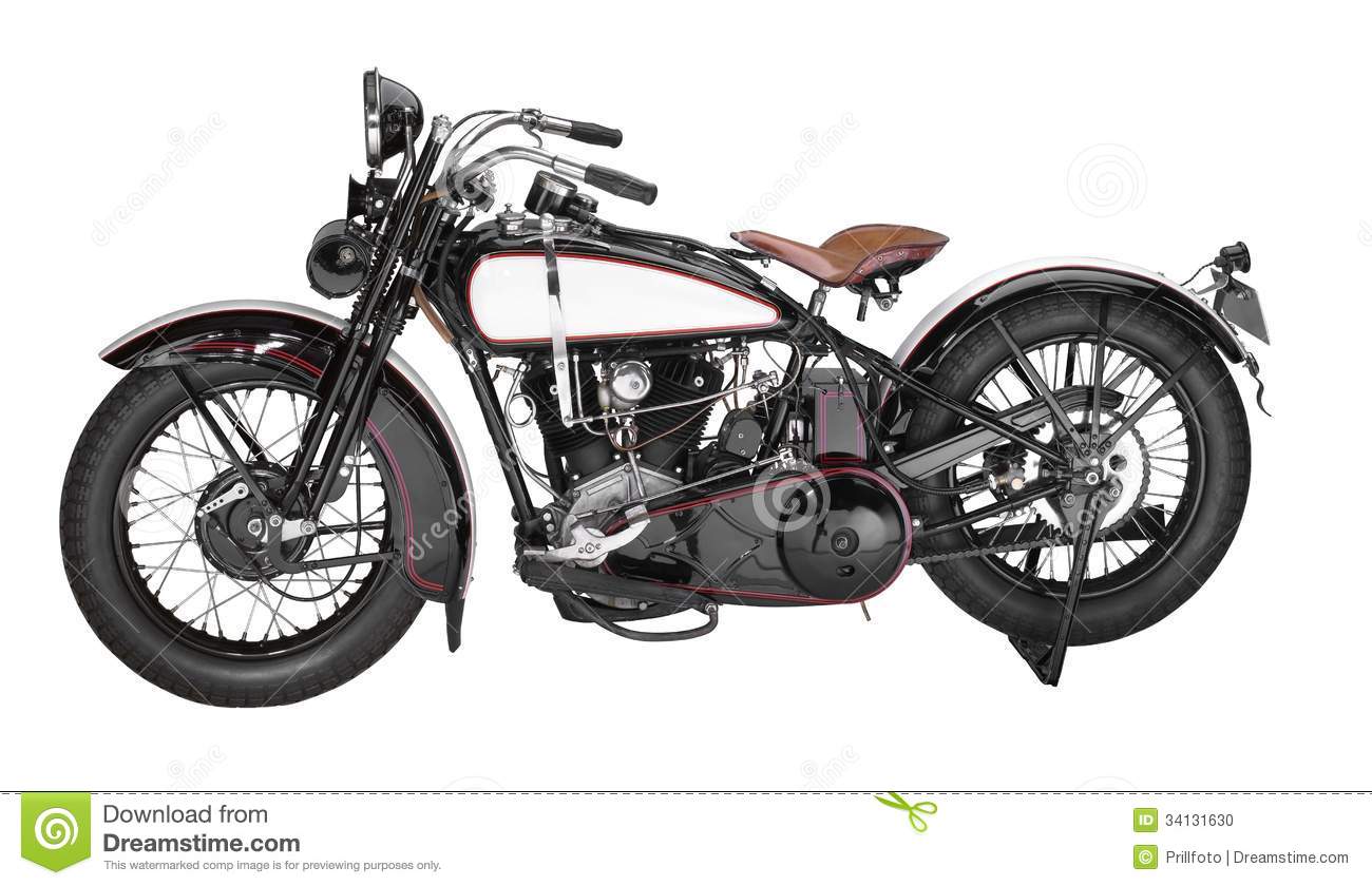 Vintage Motorcycle Clipart Black And White Vintage Motorcycle