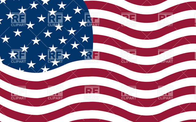 Wavy American Flag Download Royalty Free Vector Clipart  Eps