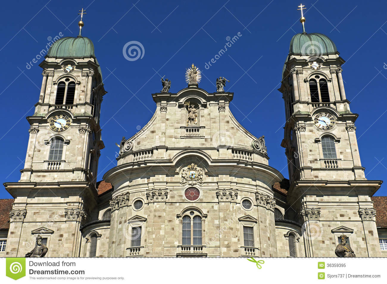 Baroque Benedictine Abbey Church Einsiedeln Royalty Free Stock Photo