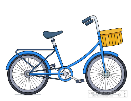 Bicycle   Kids Bicycle With Basket Clipart 943   Classroom Clipart