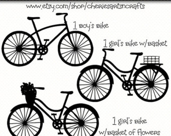 Bicycle With Basket Clipart Bicycle Clip Art