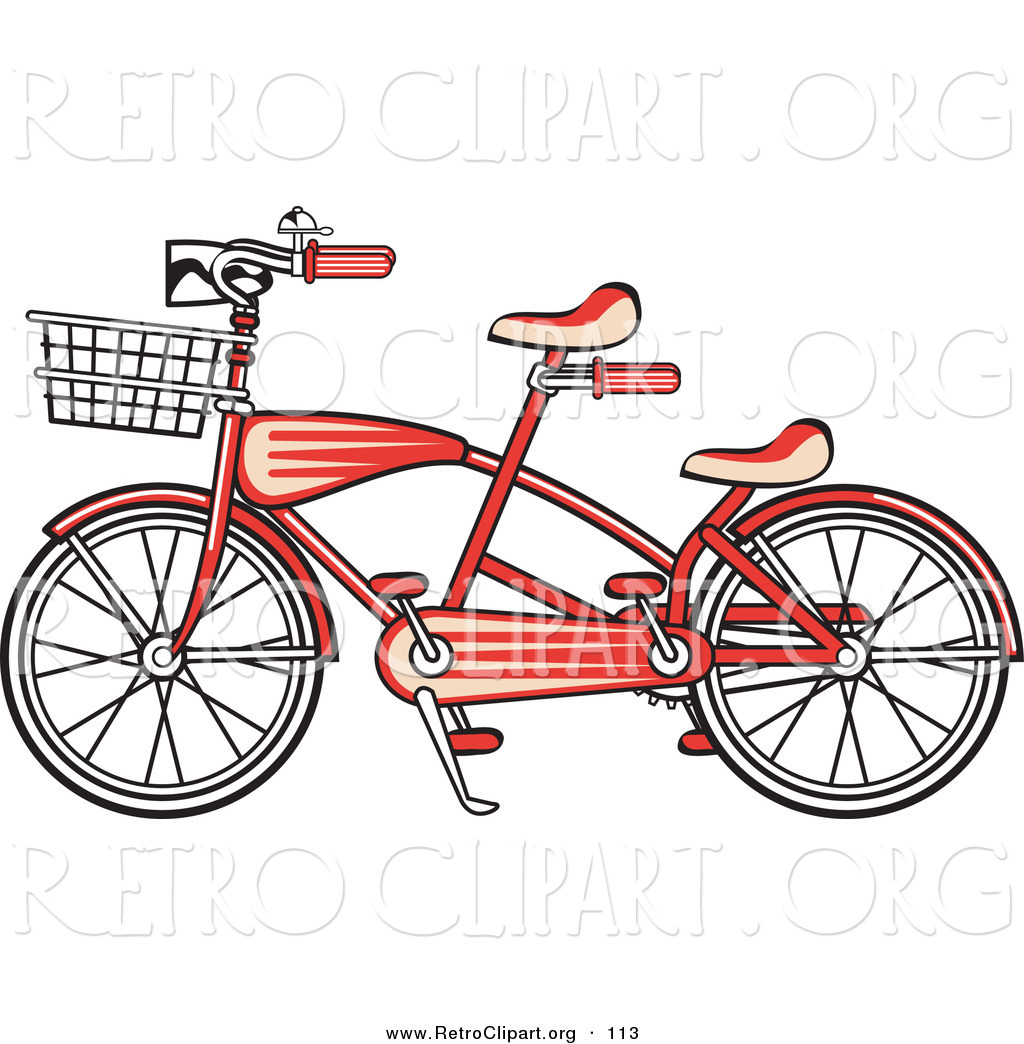 Bicycle With Basket Clipart Royalty Free Bicycle Stock