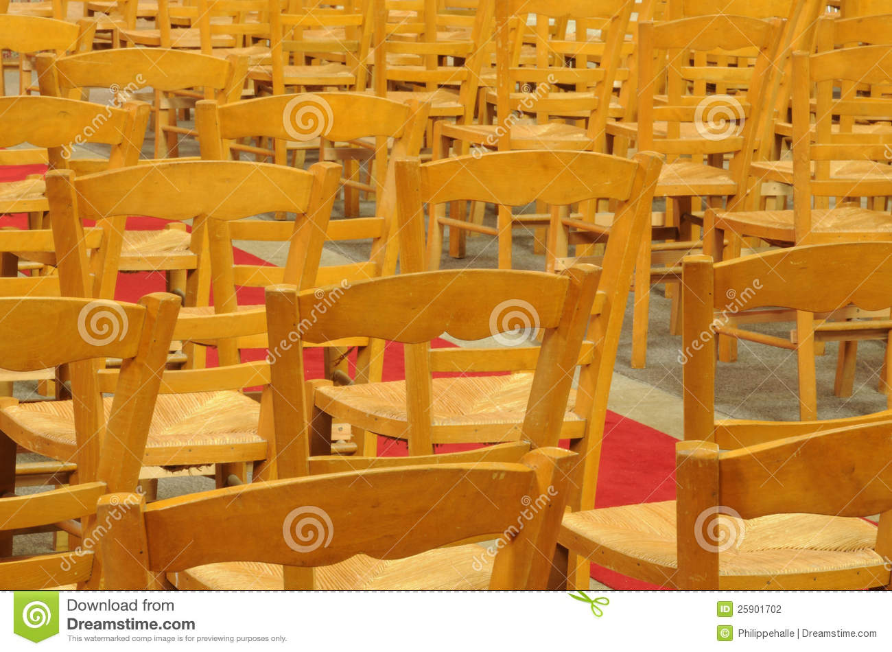 Chairs In A French Church Stock Photography   Image  25901702