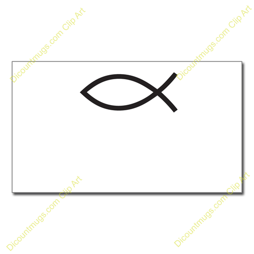 Clipart 15903 Christian Fish Symbol   Christian Fish Symbol Mugs T