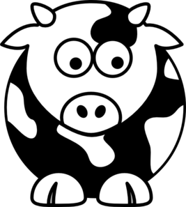 Cow Clipart Black And White Black And White Cow Md Png