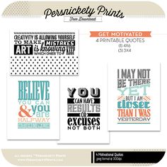 Free Motivational Quote Printables   Perfect For Project Life