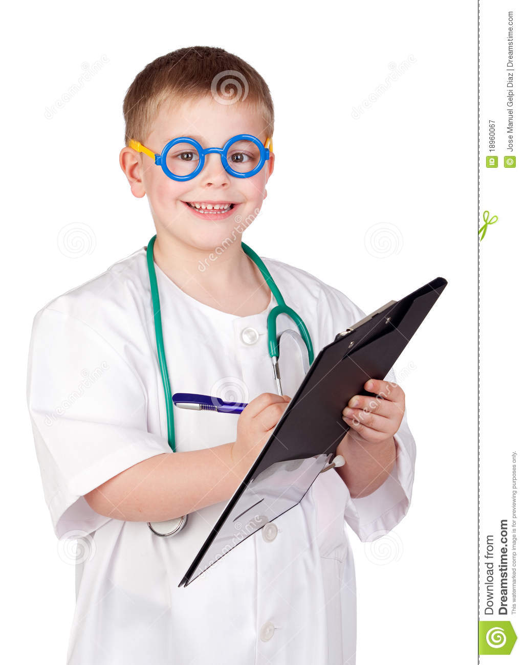 Funny Child With Doctor Uniform Royalty Free Stock Photography   Image    