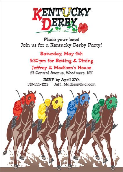 Kentucky Derby Party Invitations Free