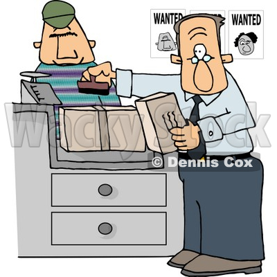 Man Mailing A Package At The Post Office Clipart   Dennis Cox  4993