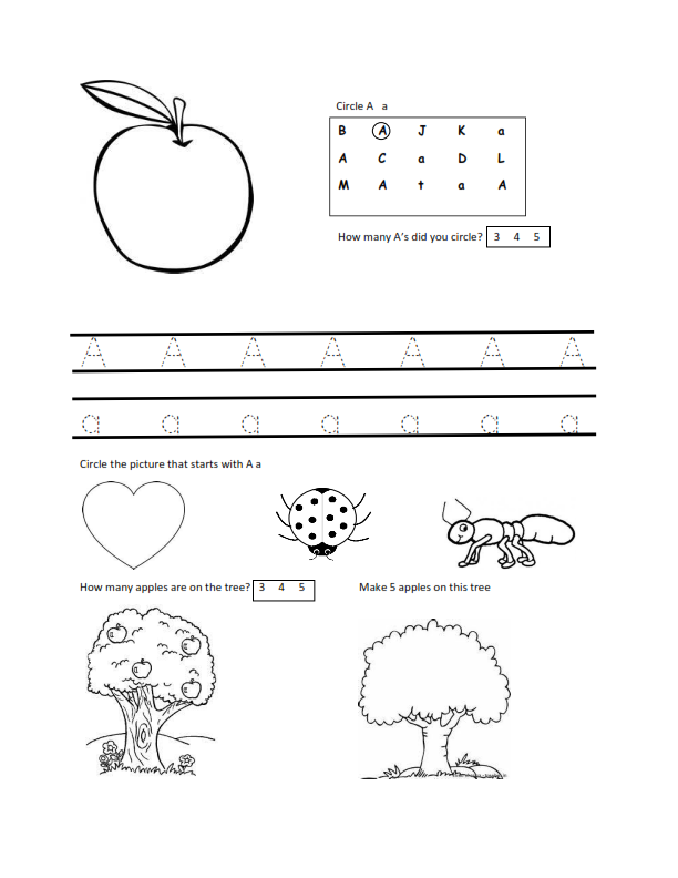 Mom First   Teacher Second  Free Letter A Worksheet Download