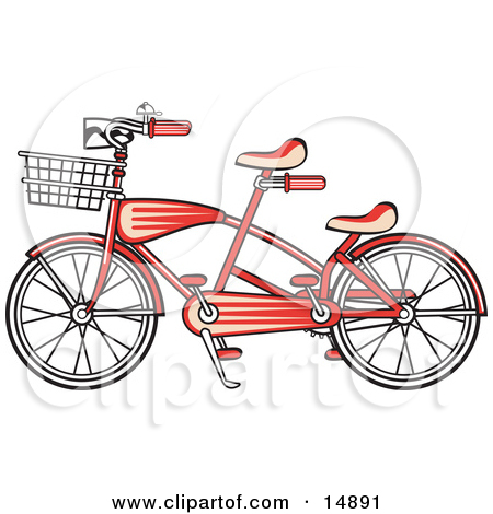 On The Handlebars Retro Clipart Illustration By Andy Nortnik  14926