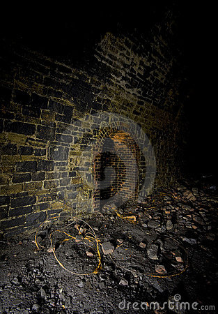 Refuge Or Passing Place Underground Light Painting In Disused Railway