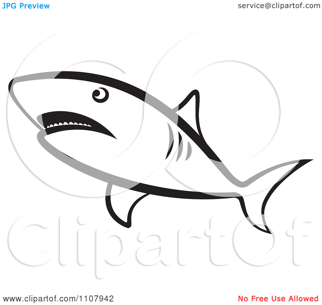 Shark Clipart Black And White Clipart Black And White Shark Swimming