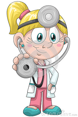 Stock Image  Girl Doctor Stethoscope Character Cartoon Style   Image