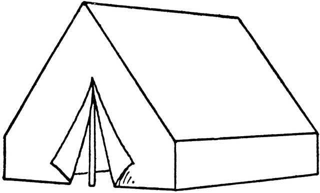 Tent Clip Art Black And White Tent Clipart