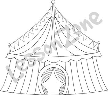 Tent Clipart Black And White Black And White Circus Tent