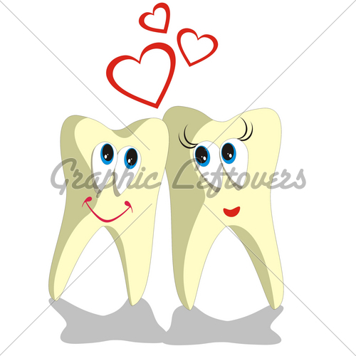Tooth Cartoon Set 002   Gl Stock Images
